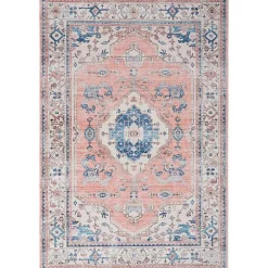 Fulton Coral Medallion Area Rug, 5x7