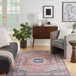 Fulton Coral Medallion Area Rug, 7x9