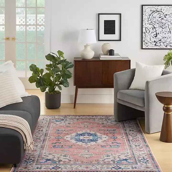 Fulton Coral Medallion Area Rug, 7x9