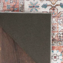 Fulton Red Floral Medallion Area Rug, 7x10