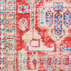 Fulton Red Traditional Area Rug, 5x7