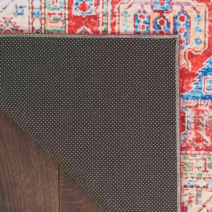 Fulton Red Traditional Runner, 2x7