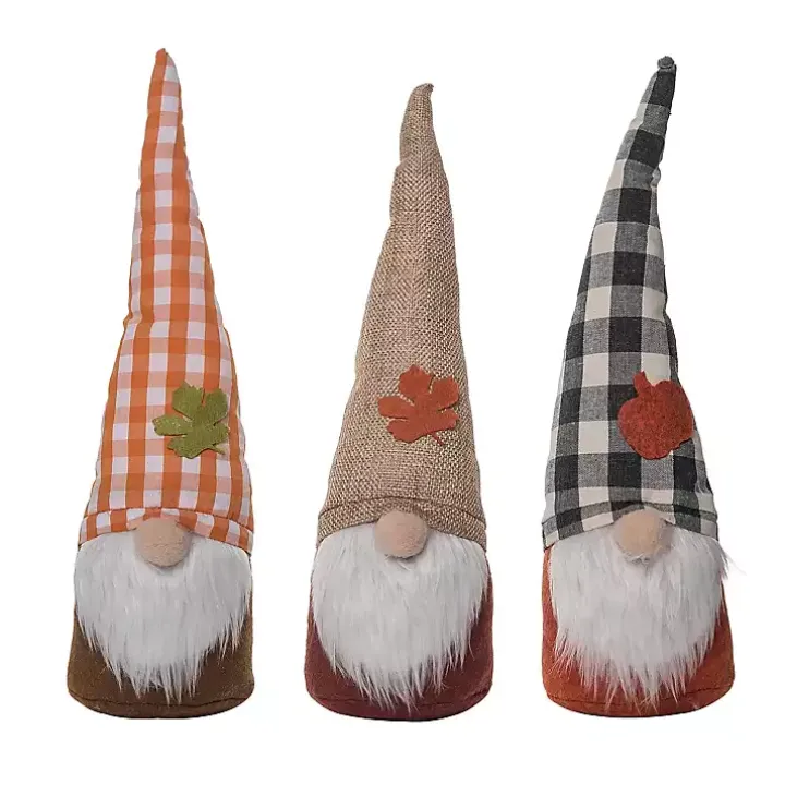 Fuzzy Beard Harvest Gnomes, Set of 3