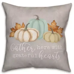 Gather Here Grateful Hearts Double-Sided Pillow