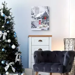 Geese Outside Church Christmas Wall Plaque