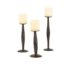 Geometric Diamond Candle Holders, Set of 3