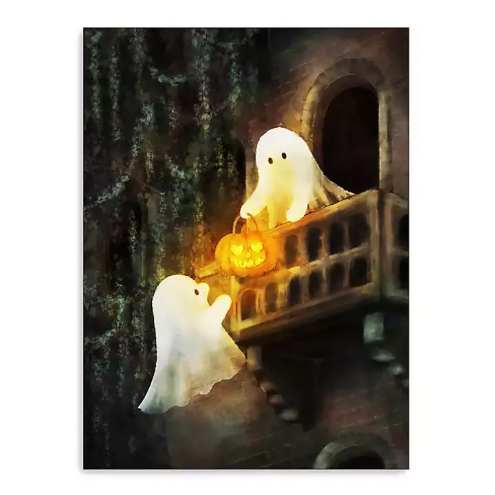 Ghostly Sweethearts Canvas Art Print
