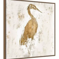 Gilded Heron I Canvas Art Print