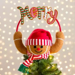 Gingerbread Man Merry Christmas Tree Topper
