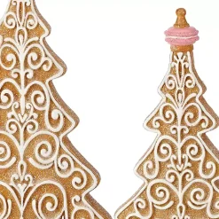 Gingerbread Tree Table Decorations, Set of 2