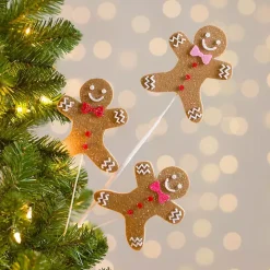 Gingerbread Trio Christmas Tree Pick