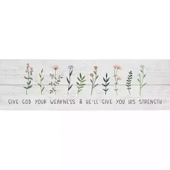 Give God Your Weakness Wall Plaque