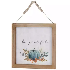 Give Thanks & Be Grateful Wall Plaques, Set of 2