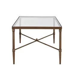 Glass and Metal Rectangle Porter Coffee Table