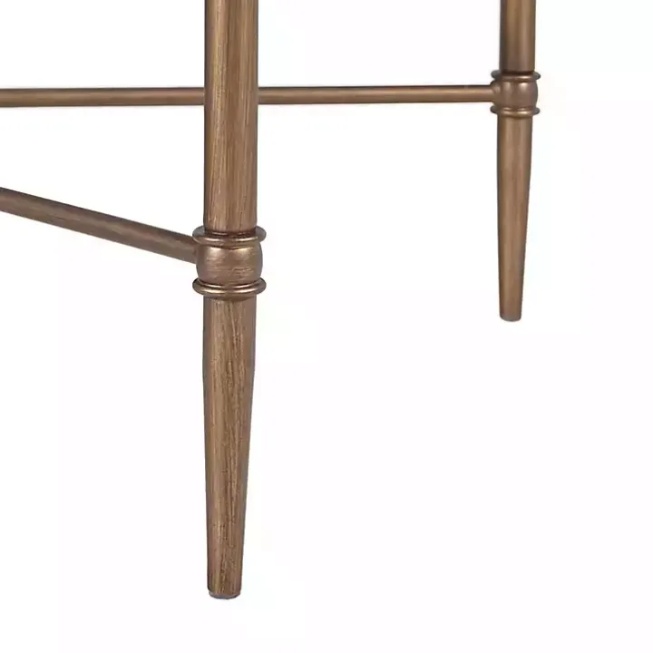 Glass and Metal Rectangle Porter Coffee Table