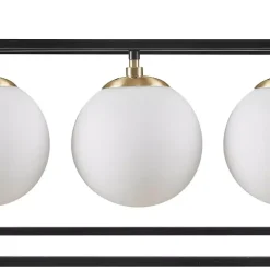 Glass Globes Rectangle Chandelier