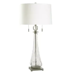 Glass Textured Teardrop Table Lamp