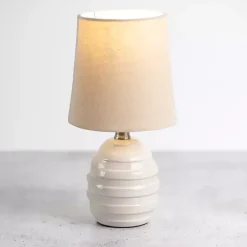 Glazed Ivory Stride Mini Table Lamp
