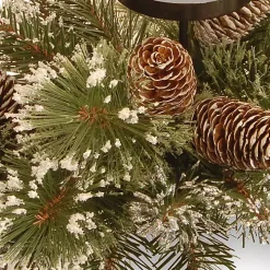 Glitter Bristle Pine Candle Centerpiece