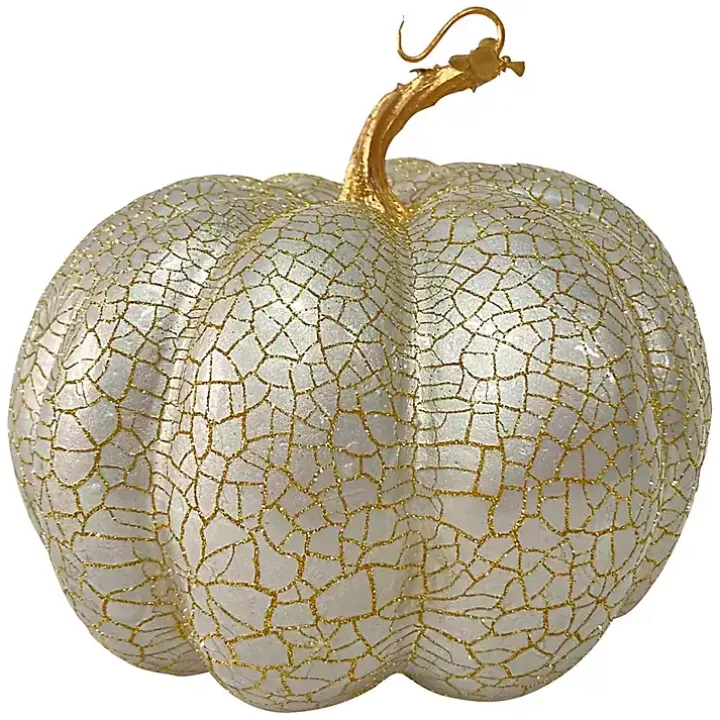 Glitter Crackle Champagne Pumpkin