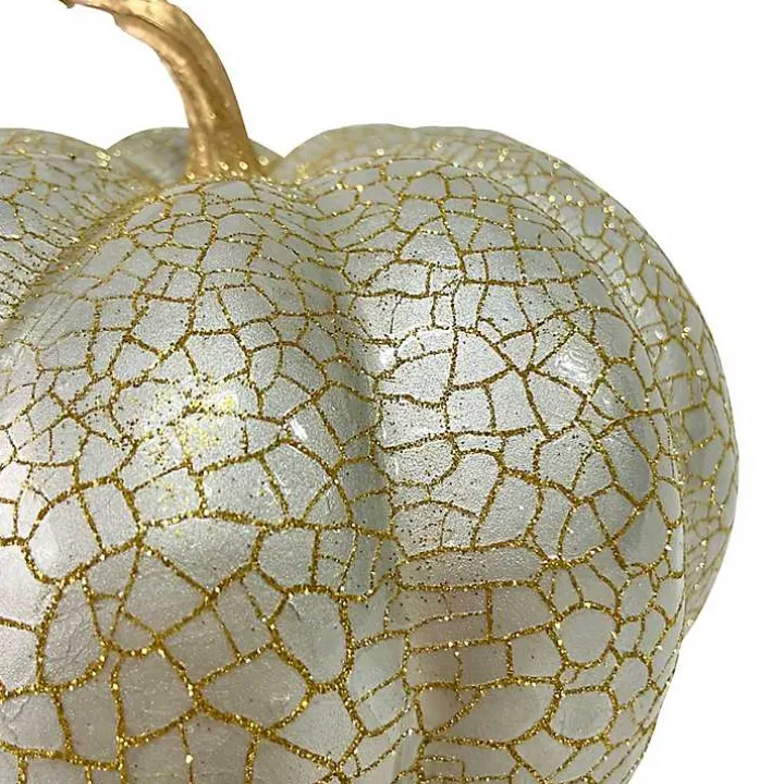 Glitter Crackle Champagne Pumpkin