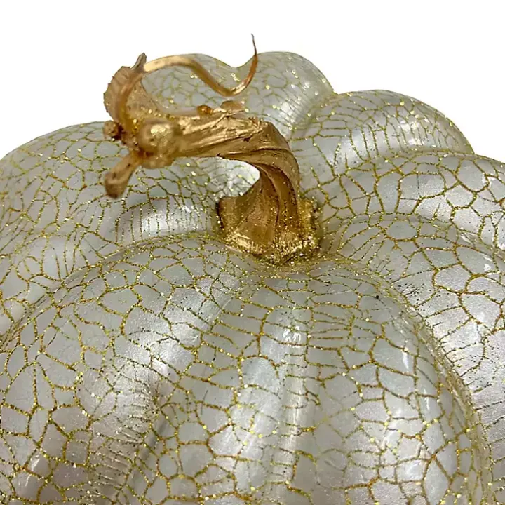 Glitter Crackle Champagne Pumpkin