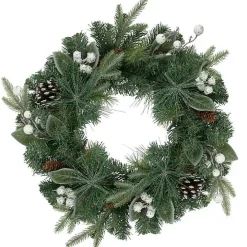 Glitter Frost Berry Pine Christmas Wreath