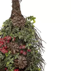 Glitter Pinecone and Berry Teardrop Swag