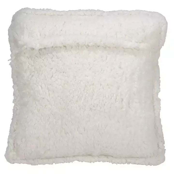 Glittery Gold Sherpa Sequins Throw Pillow