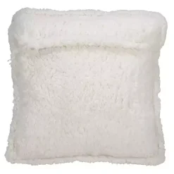 Glittery Silver Sherpa Sequins Throw Pillow