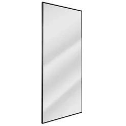 Glossy Black Frame Leaning Mirror