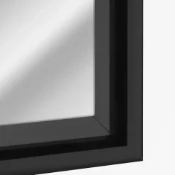 Glossy Black Frame Leaning Mirror
