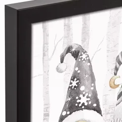 Gnome for the Holidays Framed Canvas Art Print