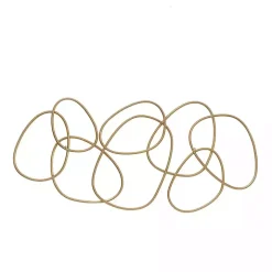 Gold Abstract Rings Metal Wall Plaque