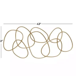 Gold Abstract Rings Metal Wall Plaque