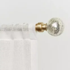 Gold Aged Mercury Sphere Curtain Rod, 72 in.