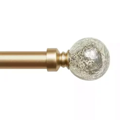 Gold Aged Mercury Sphere Curtain Rod, 72 in.