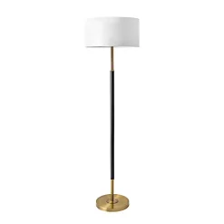 Gold and Black Simple Stem Floor Lamp