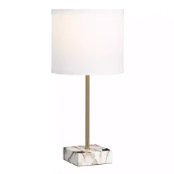 Gold and Marble USB Charging Table Lamp