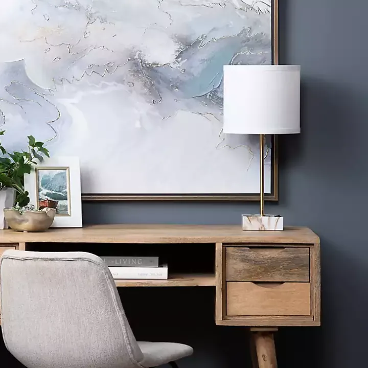 Gold and Marble USB Charging Table Lamp