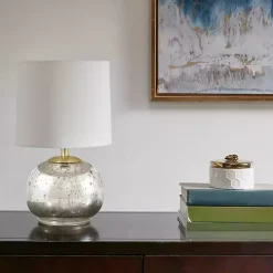 Gold and Silver Mercury Glass Table Lamp