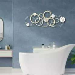 Gold and Silver Metal Multi Ring Wall Plaque