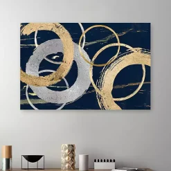 Gold and Silver Rings Canvas Art Print, 48x32 in.