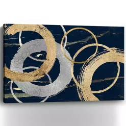Gold and Silver Rings Canvas Art Print, 48x32 in.