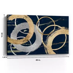 Gold and Silver Rings Canvas Art Print, 48x32 in.