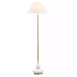Gold and White Modern Floor Lamp