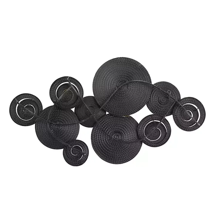 Gold and White Round Layered Plates Wall Sculpture