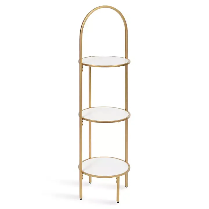 Gold Arched 3-Tier Plant Stand