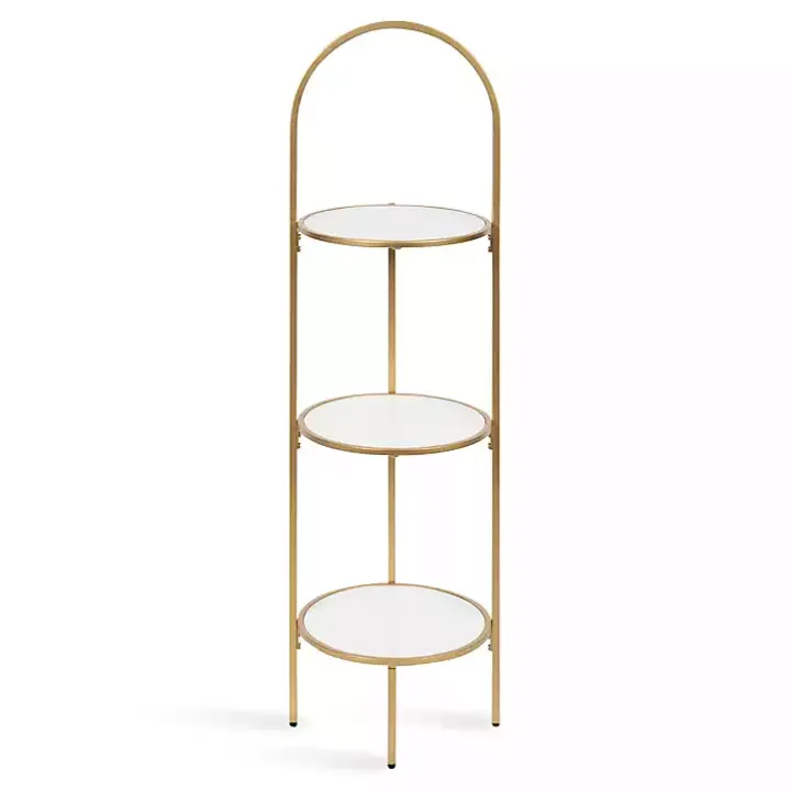 Gold Arched 3-Tier Plant Stand