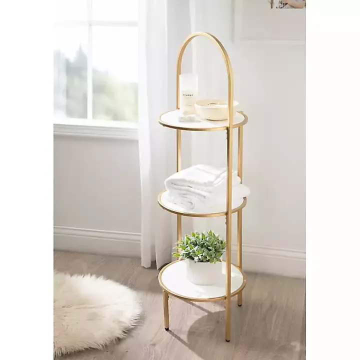 Gold Arched 3-Tier Plant Stand